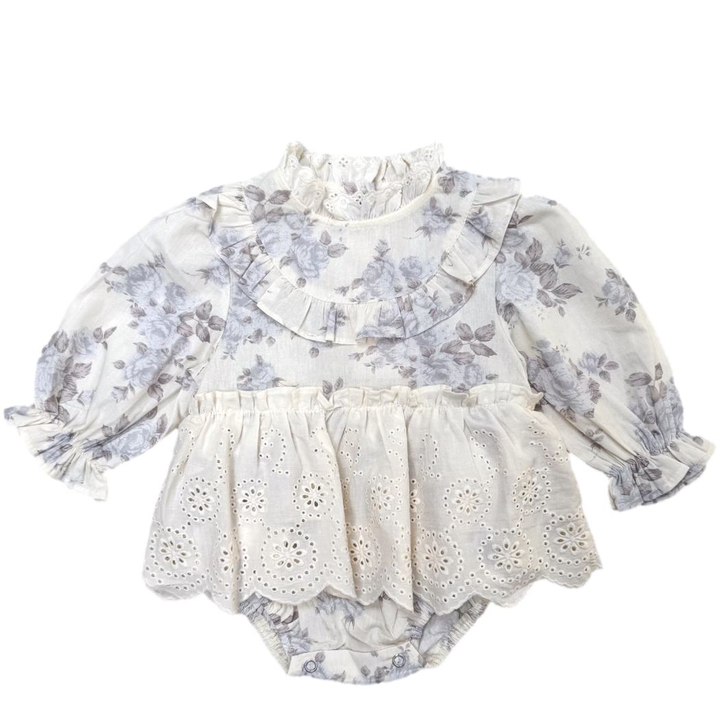 Barboteuse courte en french terry à motifs - Blanc - Bébé garçon - 10 Barboteuse courte en french terry à motifs - Blanc - Bébé garçon - 10