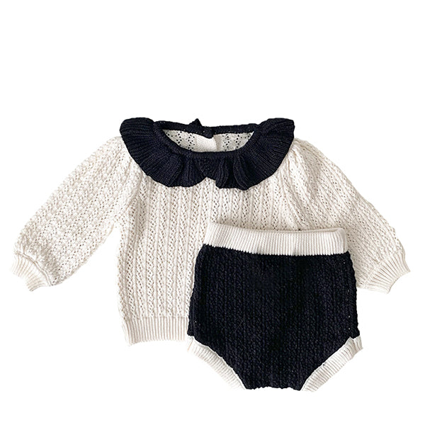 Madeleine Sweater and Shorts Set - Black