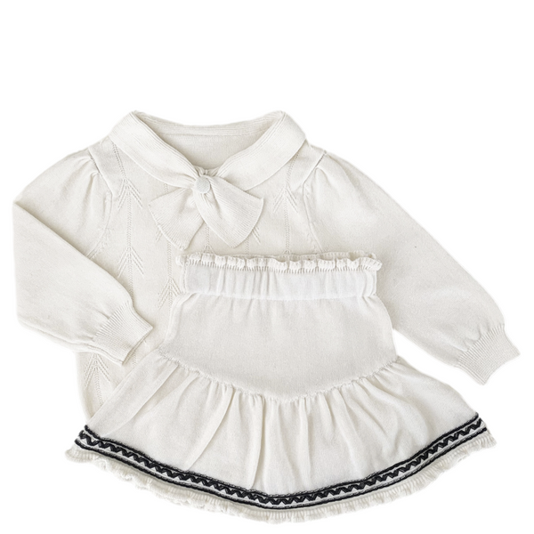 Charlie Sweater and Skirt Set - White