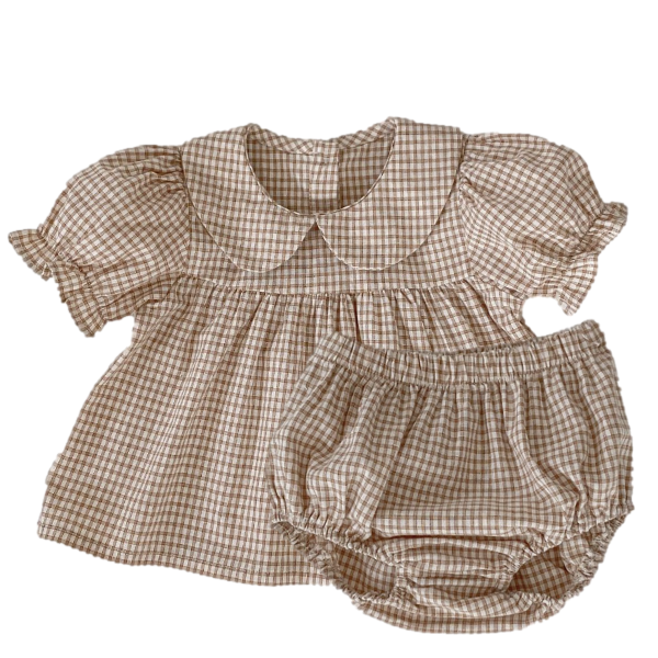 Kim Blouse and Bloomer Set - Beige