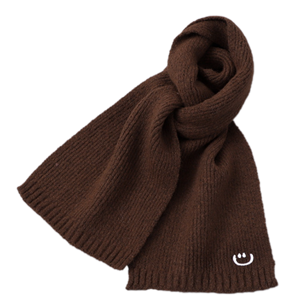 Smiley Scarf - Brown