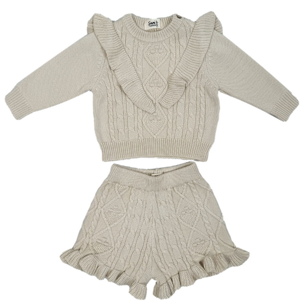 Valentine Sweater and Bloomer Set - White