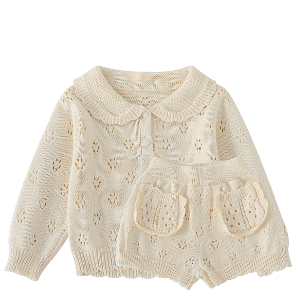 Amandine Sweater and Shorts Set - White