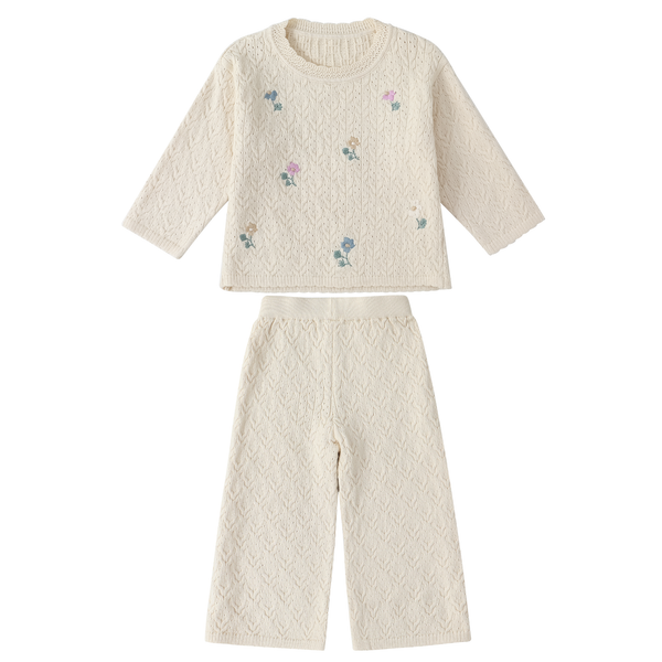 Ensemble Pull et Pantalon Flora - Blanc