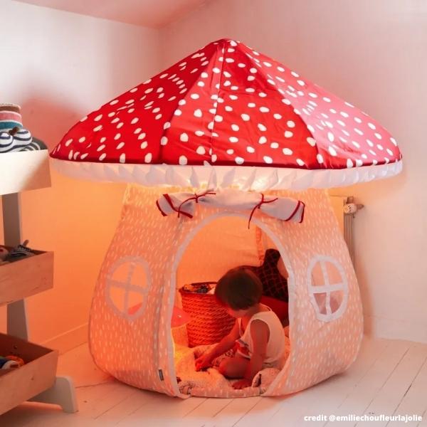 Tente en forme de champignon pour enfants, accessoires de photographie,  maison de jeu, poupée, chalet, décoration